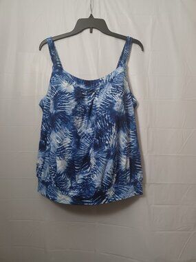 LANDS' END PLUS SIZE TIE DYE SWIM TOP SIZE 22W
